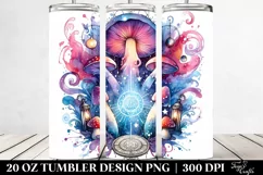 Vibrant Magical Celestial Mushroom 20 Oz Tumbler Product Image 2