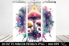 Vibrant Magical Celestial Mushroom 20 Oz Tumbler Product Image 2
