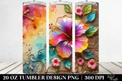 Colorful Hibiscus | 10 Oz Tumbler Product Image 2