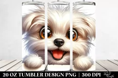 Crazy Maltese Sticker | 20 Oz Tumbler Product Image 2