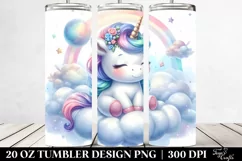 Pastel Baby Unicorn from Cloud | 10 Oz Tumbler Product Image 2