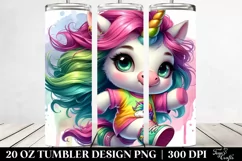 Cute Baby Unicorn Tumbler Design Product Image 2