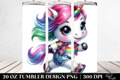 Running Baby Unicorn Tumbler Art Product Image 2