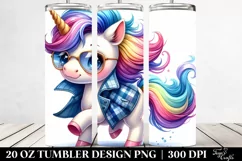 Expressive Baby Unicorn Tumbler Design Product Image 2