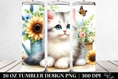 Whimsical Cat in Cozy Setting 20 Oz Tumbler Product Image 2