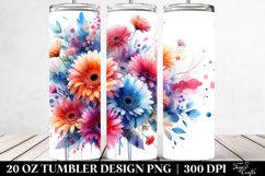 Colorful Gerbera Watercolor Tumbler Product Image 2