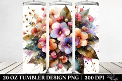 Impatiens with Golden Insertions | 20 Oz Tumbler Product Image 2