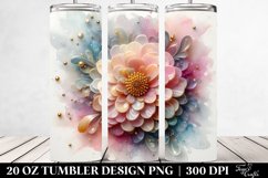 Zinnia with Golden Insertions, Watercolor Splash|20 oz Product Image 2