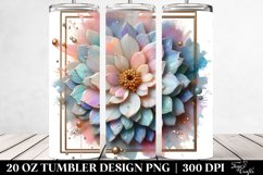 Zinnia with Golden Insertions, Watercolor Splash|20 oz Product Image 2