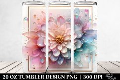 Zinnia with Golden Insertions, Watercolor Splash|20 oz Product Image 2