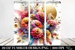 Vibrant Bouquet Gold Foil | 20 Oz Tumbler Product Image 2