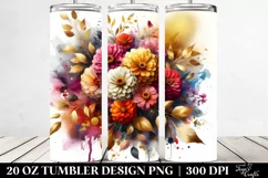 Vibrant Bouquet Gold Foil | 20 Oz Tumbler Product Image 2