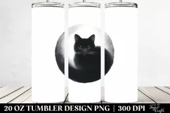 Simple Black Cat Clipart 20 Oz Tumbler Product Image 2