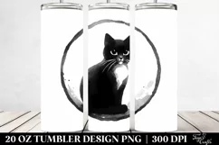 Simple Black Cat Clipart 20 Oz Tumbler Product Image 2
