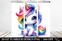 Cute Baby Unicorn Drawing Tumbler Product Image 2
