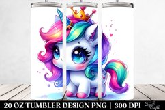 Cute Baby Unicorn Drawing Tumbler Product Image 2