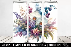 Colorful Orchid Watercolor Tumbler Product Image 2