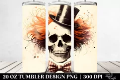Simplistic Retro Halloween Skull Tumbler | 20 oz Tumbler Product Image 2