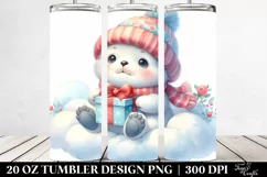 Cute Baby Seal Winter Gift Box 20 oz Tumbler Product Image 2