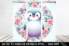 Pastel Penguinfloral Tumbler | 20 Oz Tumbler Product Image 2