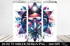 Vibrant Magical Celestial Mushroom 20 Oz Tumbler Product Image 2