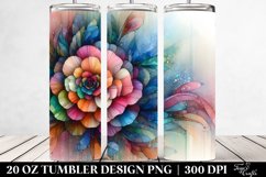 Pastel Anemone Stained Tumbler Design | 20 oz Tumbler Product Image 2