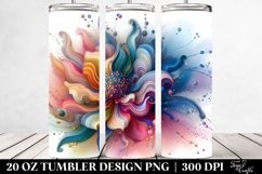 Pastel Anemone Stained Tumbler Design | 20 oz Tumbler Product Image 2
