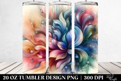 Pastel Anemone Stained Tumbler Design | 20 oz Tumbler Product Image 2