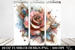 Abstract Wooden Stained Rose, High-Res 20 Oz Tumbler Product Image 2