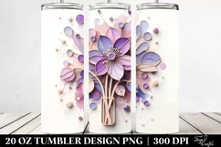 Glossy Stained Violet, Watercolor Splash|20 oz Tumbler Product Image 2