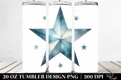 Vintage Blueish Star 20 Oz Tumbler Product Image 2