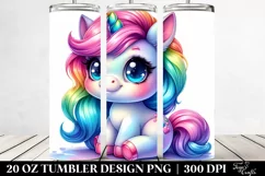 Funny Baby Unicorn Drawing | 20 oz Tumbler Product Image 2