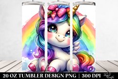 Funny Baby Unicorn Drawing | 20 oz Tumbler Product Image 2