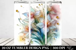 Glossy Narcissus Stained , High-Res 20 Oz Tumbler Product Image 2