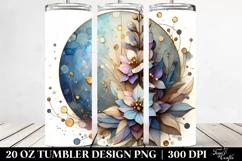 Abstract Stained Delphinium | 20 Oz Tumbler Product Image 2