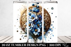Abstract Stained Delphinium | 20 Oz Tumbler Product Image 2