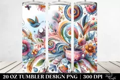 Colorful Washed Watercolor Whimsical | 20 oz Tumbler Product Image 2