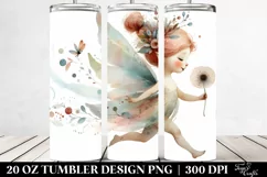 Whimsical Running Fairy Clipart, High-Res 20 Oz Tumbler Product Image 2
