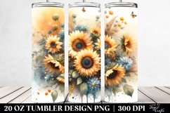 Sunflowers Watercolor Vibrant | 20 oz Tumbler Product Image 2