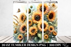 Sunflowers Watercolor Vibrant | 20 oz Tumbler Product Image 2