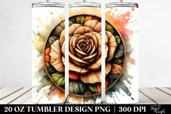 Wooden Stained Rose | 20 Oz Tumbler Product Image 2