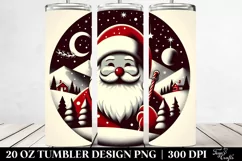 Simple Retro Santa 20 Oz Tumbler Product Image 2