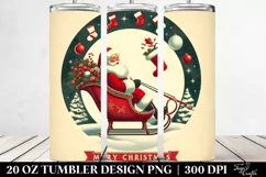 Simple Retro Santa 20 Oz Tumbler Product Image 2
