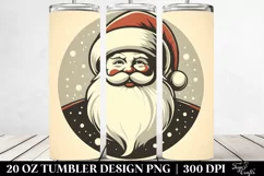Simple Retro Santa 20 Oz Tumbler Product Image 2