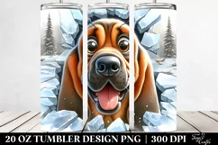 Funny Crazy Looking Bloodhound | 20 Oz Tumbler Product Image 2