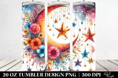 Vibrant Flowers Drawing | 20 oz Tumbler Product Image 2