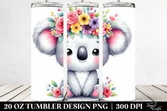 Cute Vibrant Koala, Cartoon-Style|20 oz Tumbler Product Image 2
