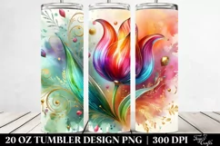 Colorful Tulip | 10 Oz Tumbler Product Image 2