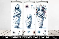 Washed Watercolor Simple Image Mummy | 20 oz Tumbler Product Image 2