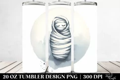 Washed Watercolor Simple Image Mummy | 20 oz Tumbler Product Image 2